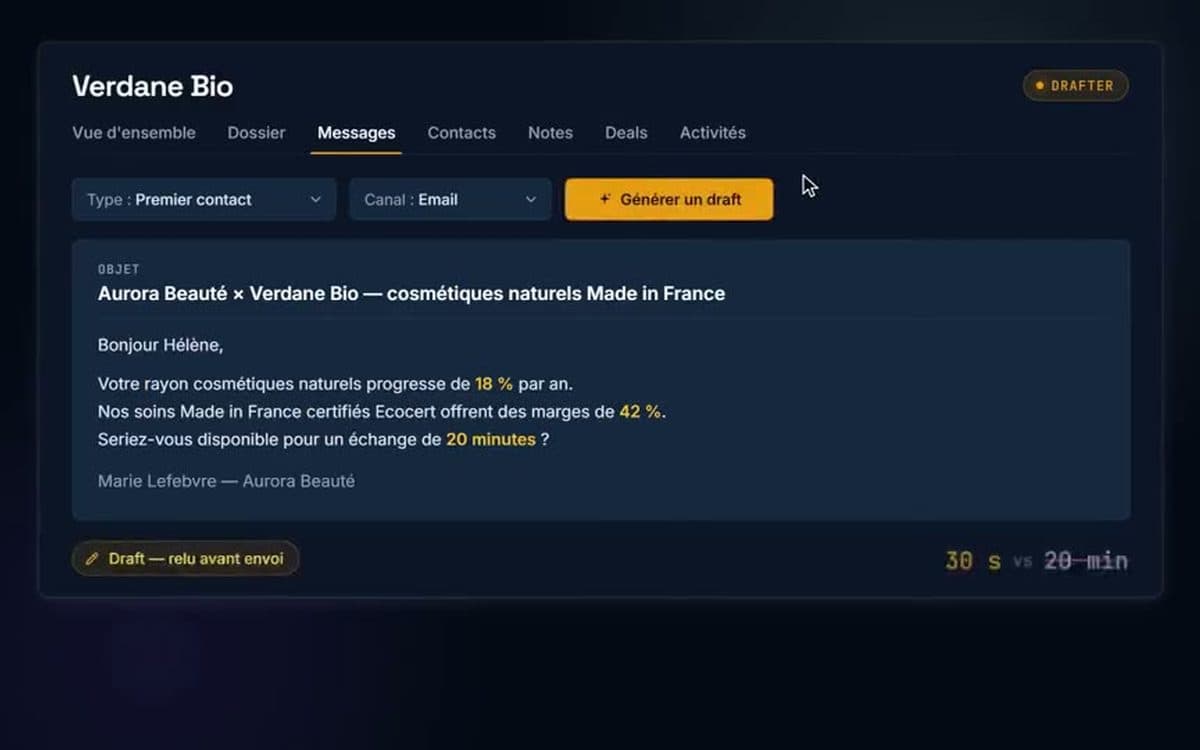 ARYS Sales — rédaction assistée