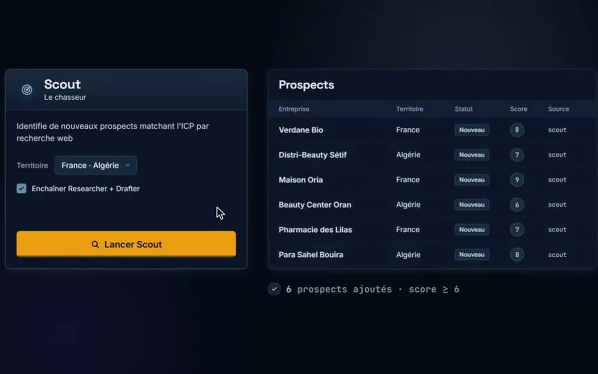 ARYS Sales — agent de prospection