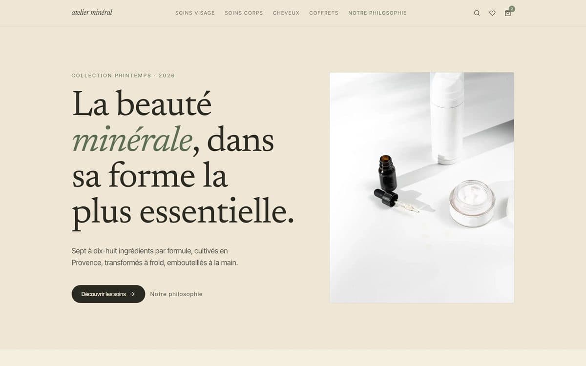 Démo ARYS Studio — Atelier Minéral