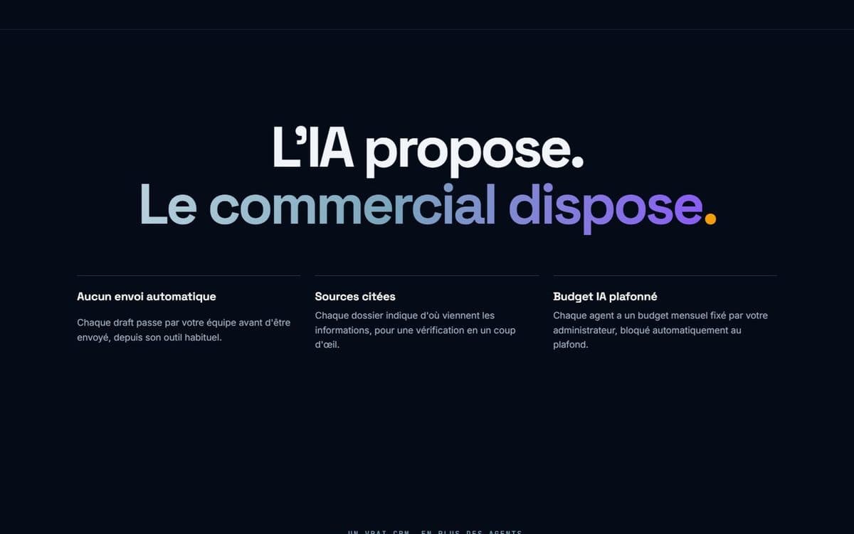 Site ARYS Sales — offre